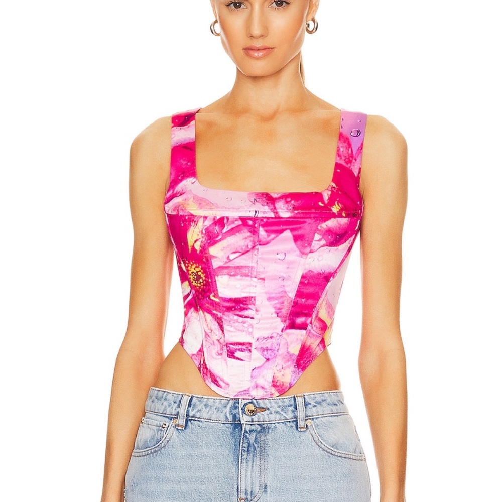 Miaou Campbell Corset in Dewy Rose | M